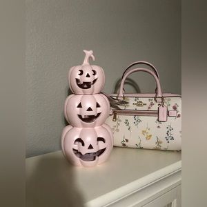 SOLD! Halloween Pink Pumpkin Light Up Stack Martha Stewart